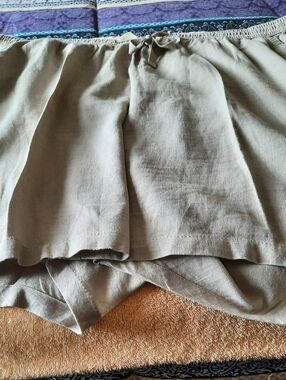 Evans Khaki Elastic Waist Drawstring Shorts